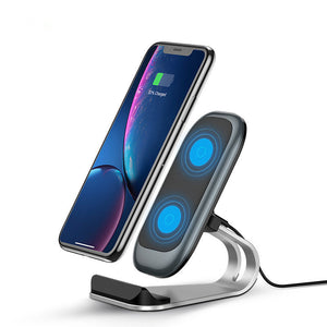 Mobile phone wireless charger and holder