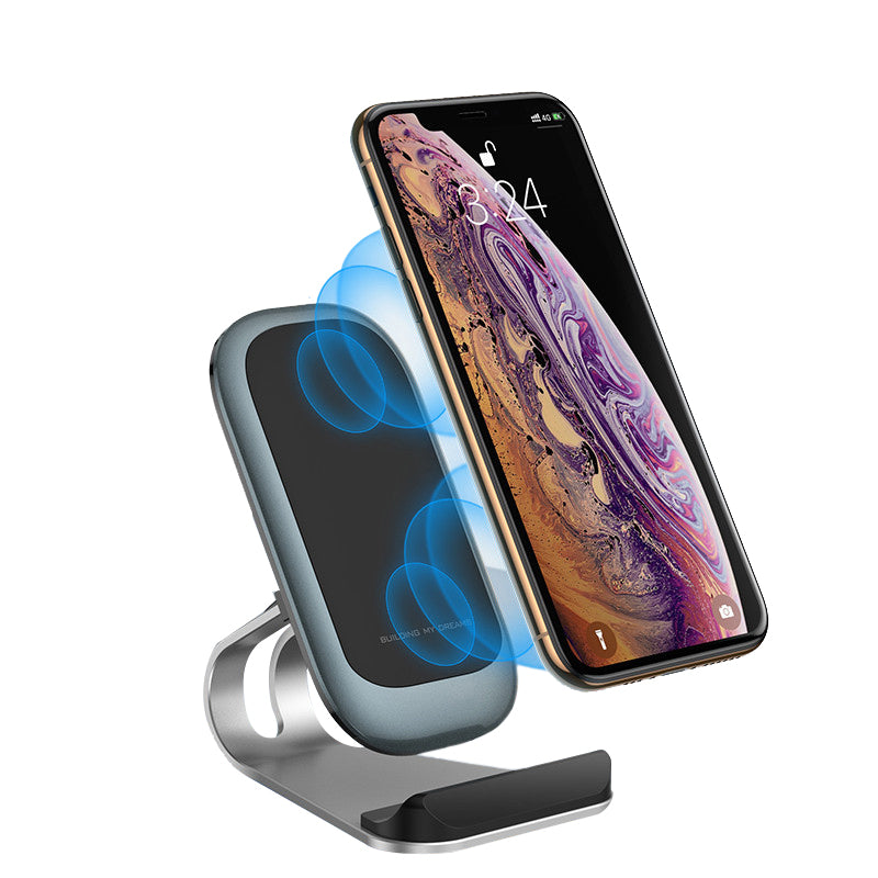 Mobile phone wireless charger and holder