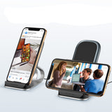 Mobile phone wireless charger and holder