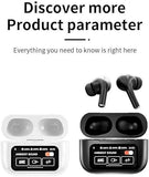 Premium Quality Full-Color LED Touchscreen Control Earbuds Active-Noise Cancellation(ANC)(ENC) Earbuds  (white) (black)