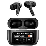 Premium Quality Full-Color LED Touchscreen Control Earbuds Active-Noise Cancellation(ANC)(ENC) Earbuds  (white) (black)
