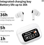 Premium Quality Full-Color LED Touchscreen Control Earbuds Active-Noise Cancellation(ANC)(ENC) Earbuds  (white) (black)
