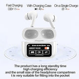 Premium Quality Full-Color LED Touchscreen Control Earbuds Active-Noise Cancellation(ANC)(ENC) Earbuds  (white) (black)