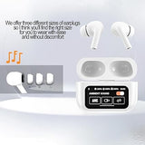 Premium Quality Full-Color LED Touchscreen Control Earbuds Active-Noise Cancellation(ANC)(ENC) Earbuds  (white) (black)