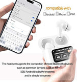 Premium Quality Full-Color LED Touchscreen Control Earbuds Active-Noise Cancellation(ANC)(ENC) Earbuds  (white) (black)