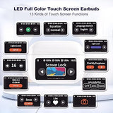 Premium Quality Full-Color LED Touchscreen Control Earbuds Active-Noise Cancellation(ANC)(ENC) Earbuds  (white) (black)