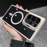 Camera Bracket Magnetic Clear Case For Samsung S24 S25 Ultra S23 S22 Plus For Magsafe Wireless Charge Shockproof Bumper Cover