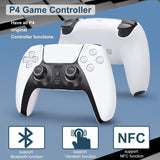 Black White Wireless Dual Sense Double Vibration Joystick Controller Compatible With PC Laptop For Gamers